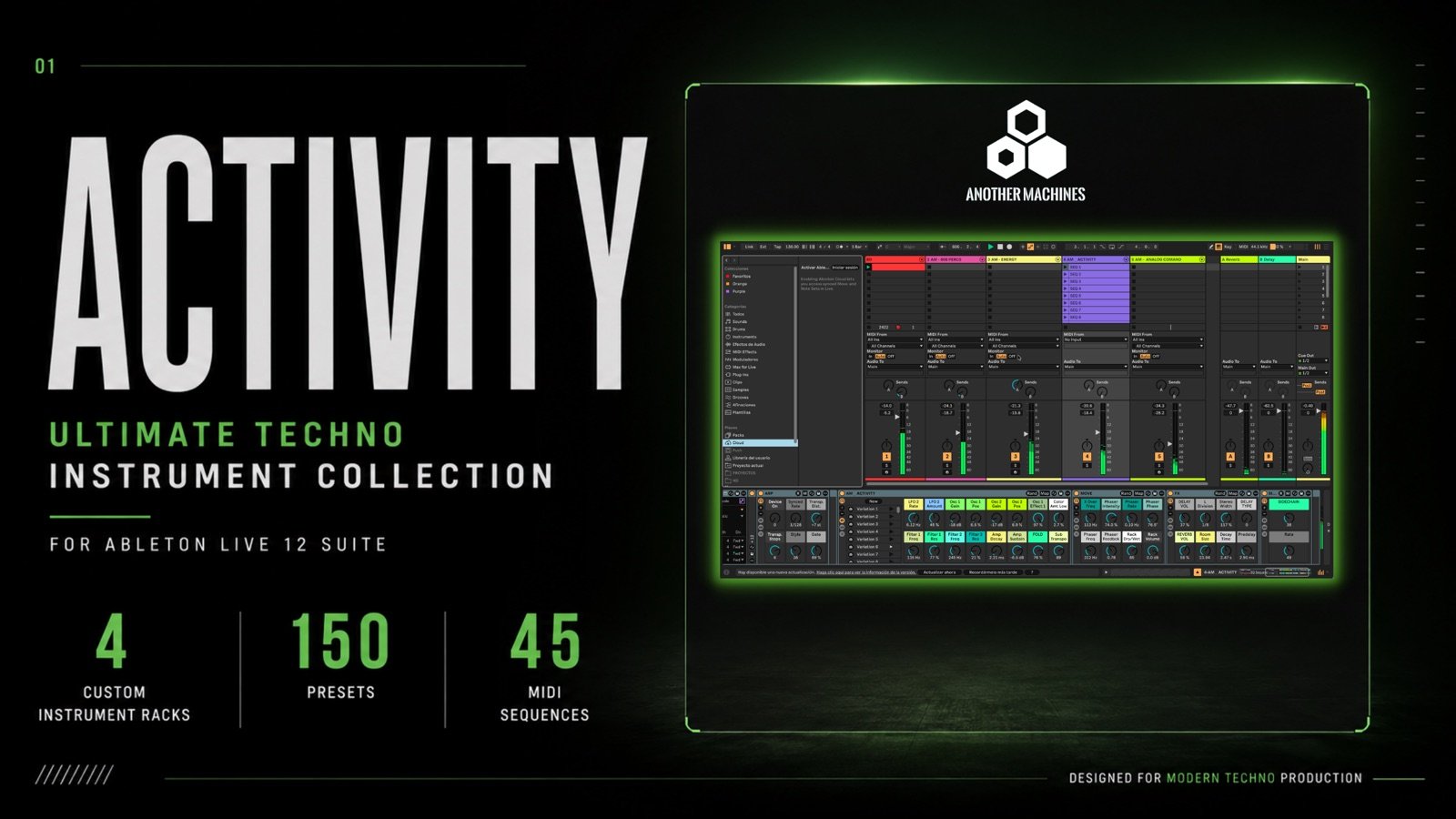 ACTIVITY Ableton Live 12 Suite rack screenshot from Gumroad