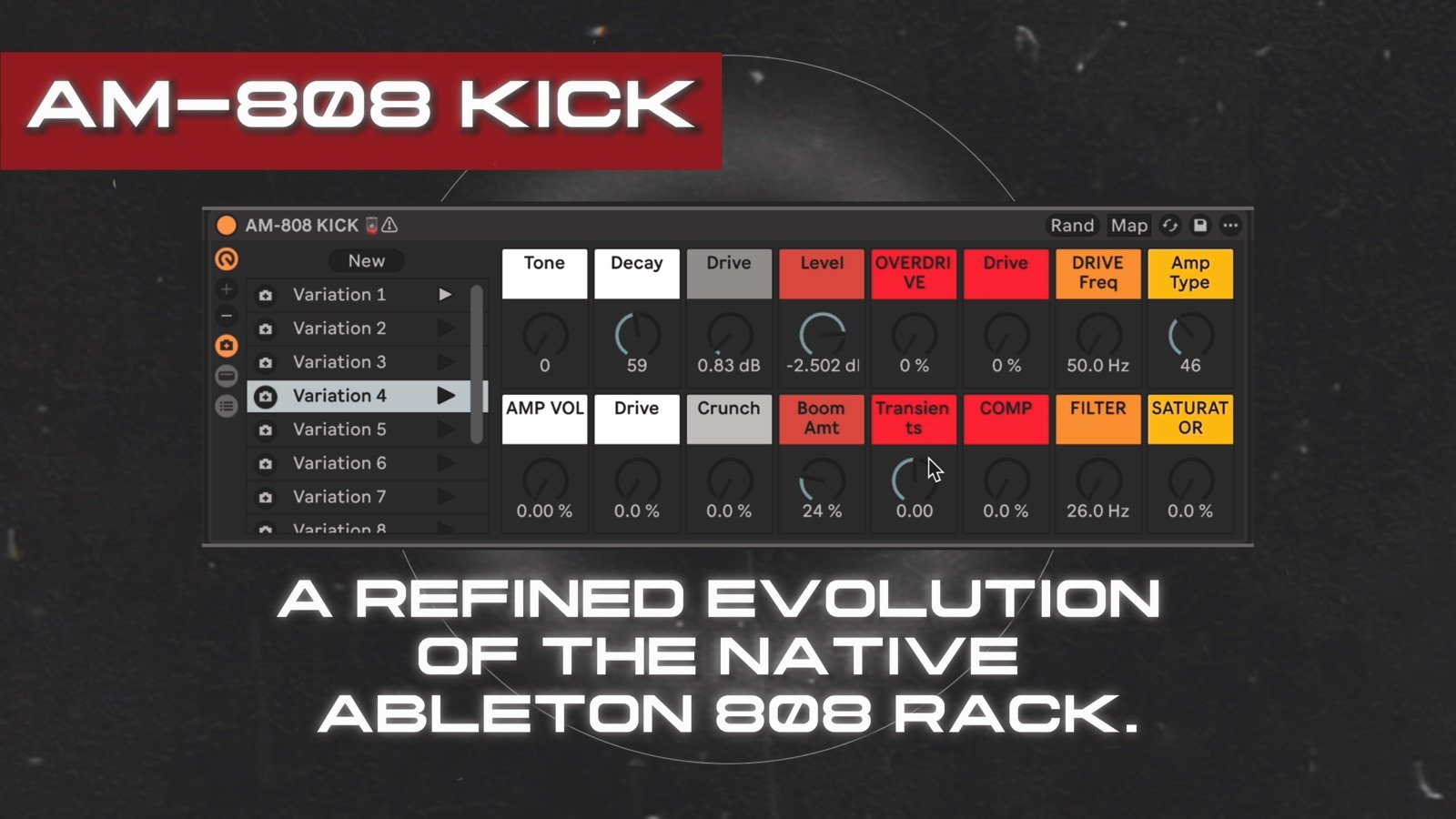 METHODS AM-808 Kick Ableton rack screenshot