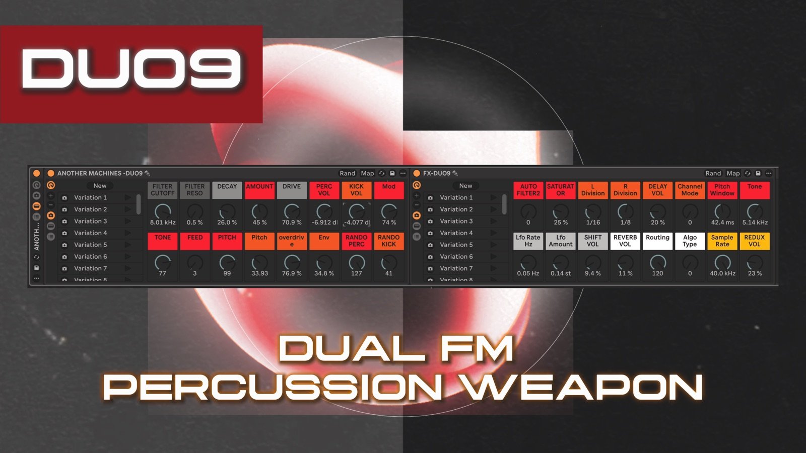 METHODS DUO9 Ableton Live 12 Suite rack screenshot from Gumroad