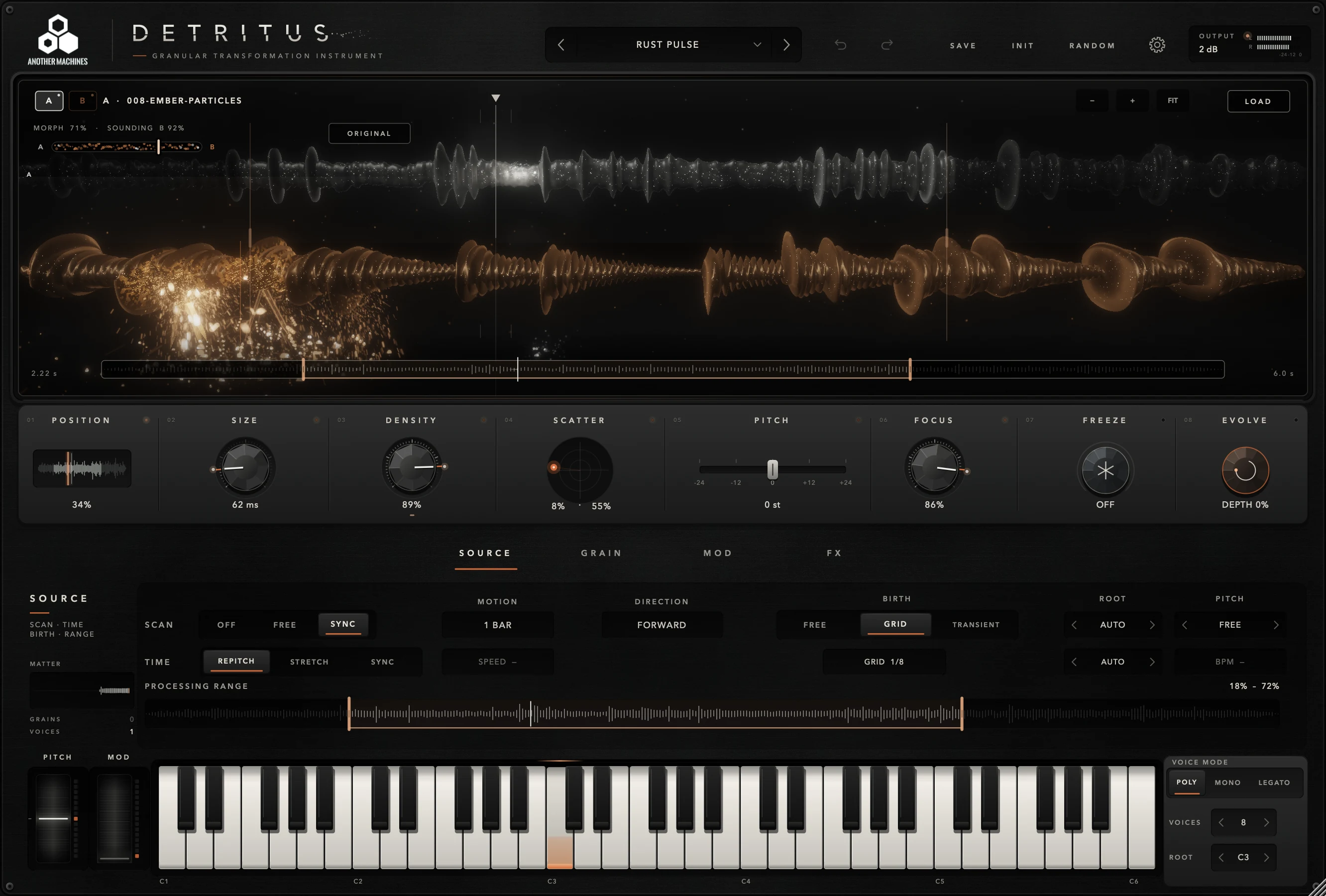 A RHYTHMIC Factory preset playing