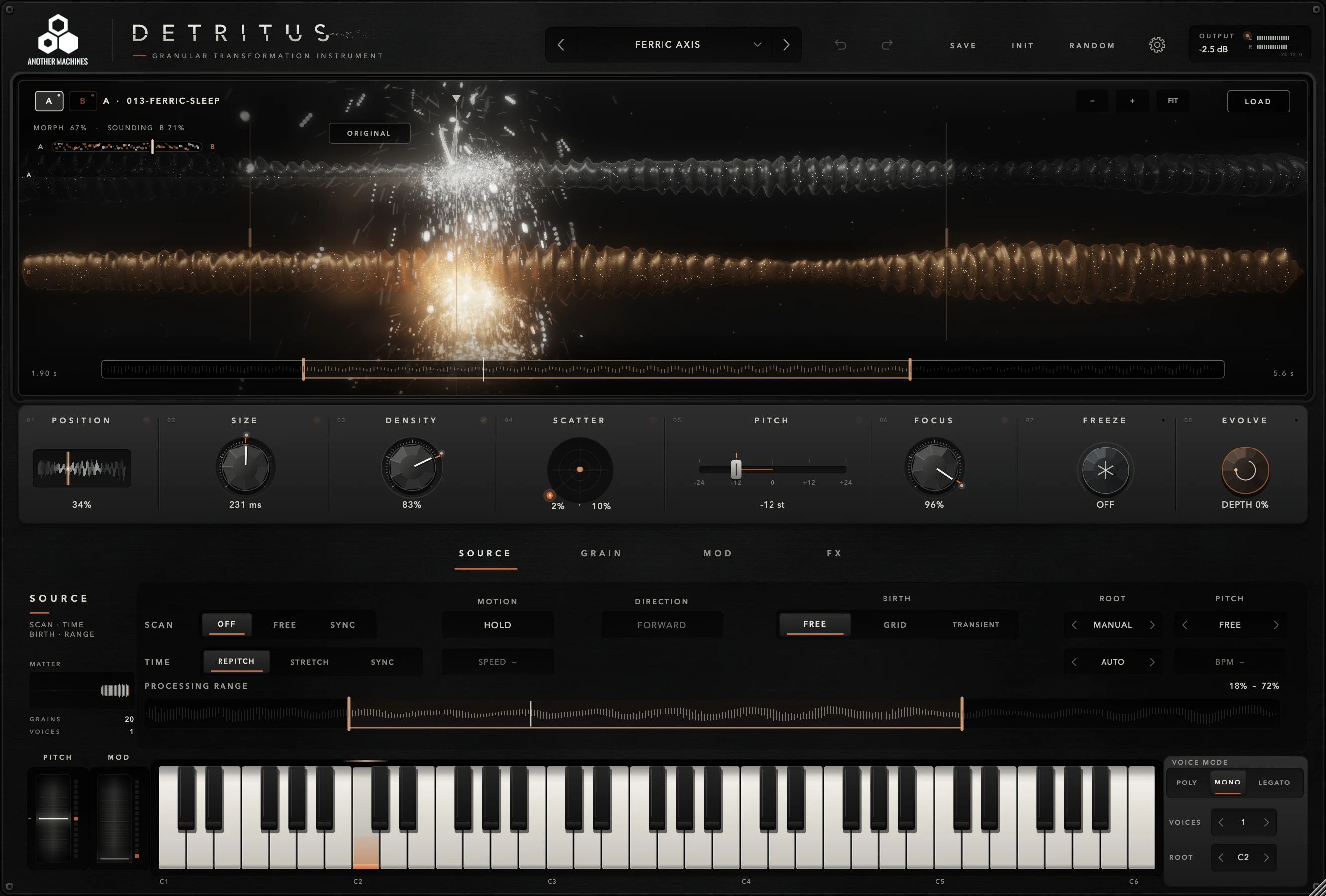A TONAL Factory preset playing