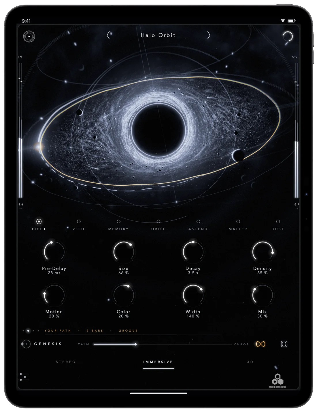 EOLIA on iPad Pro in portrait