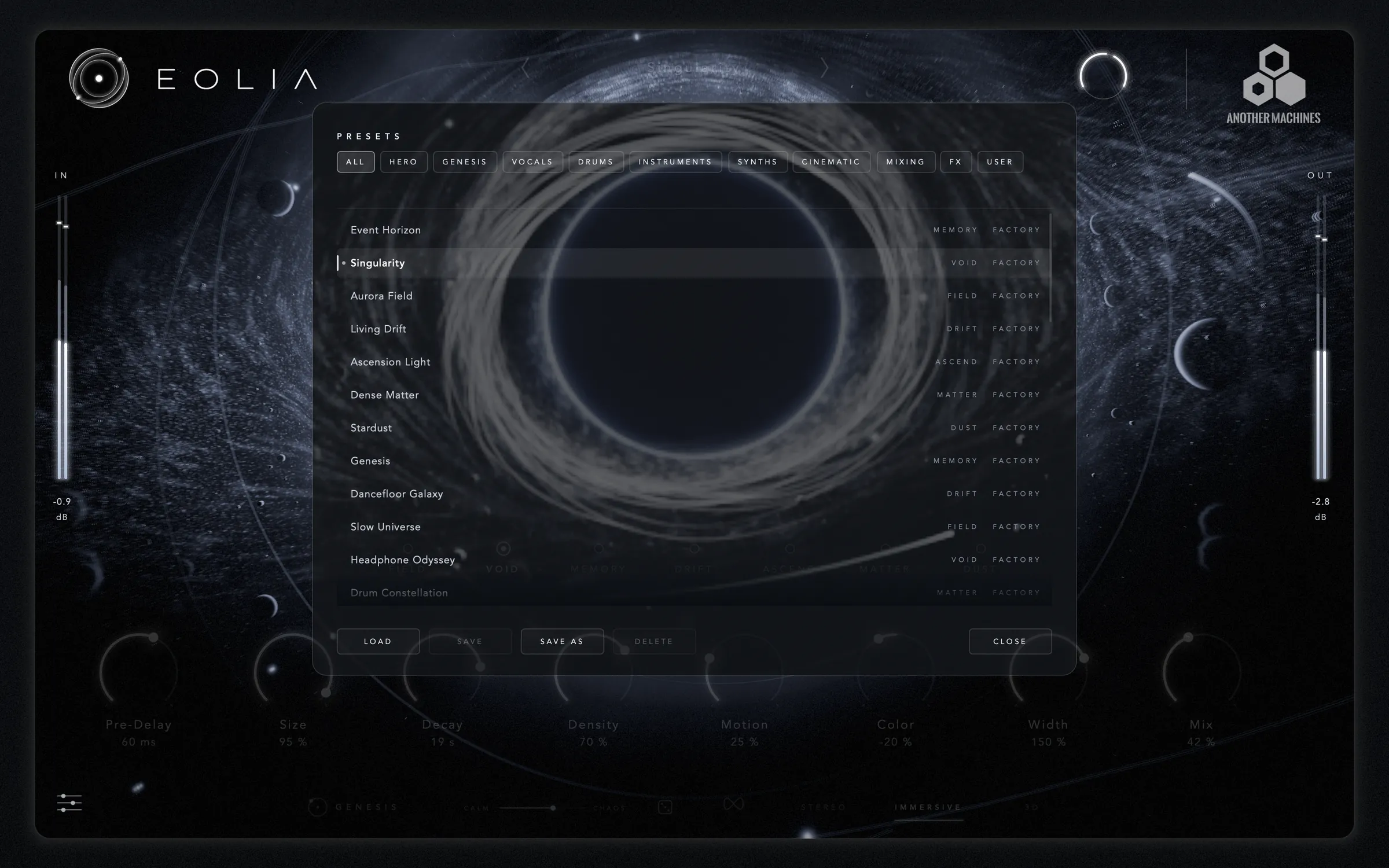 EOLIA preset browser
